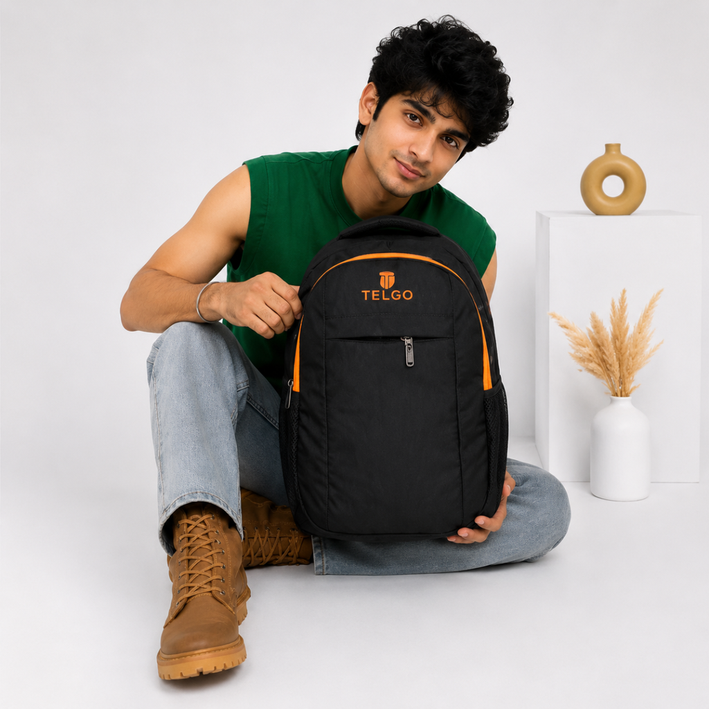TELGO Multipurpose Black Backpack for Office, School & Travel