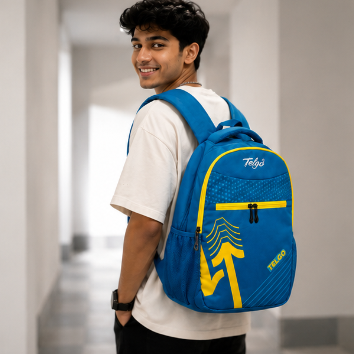 Telgo Blaze Rush Sky Blue Backpack