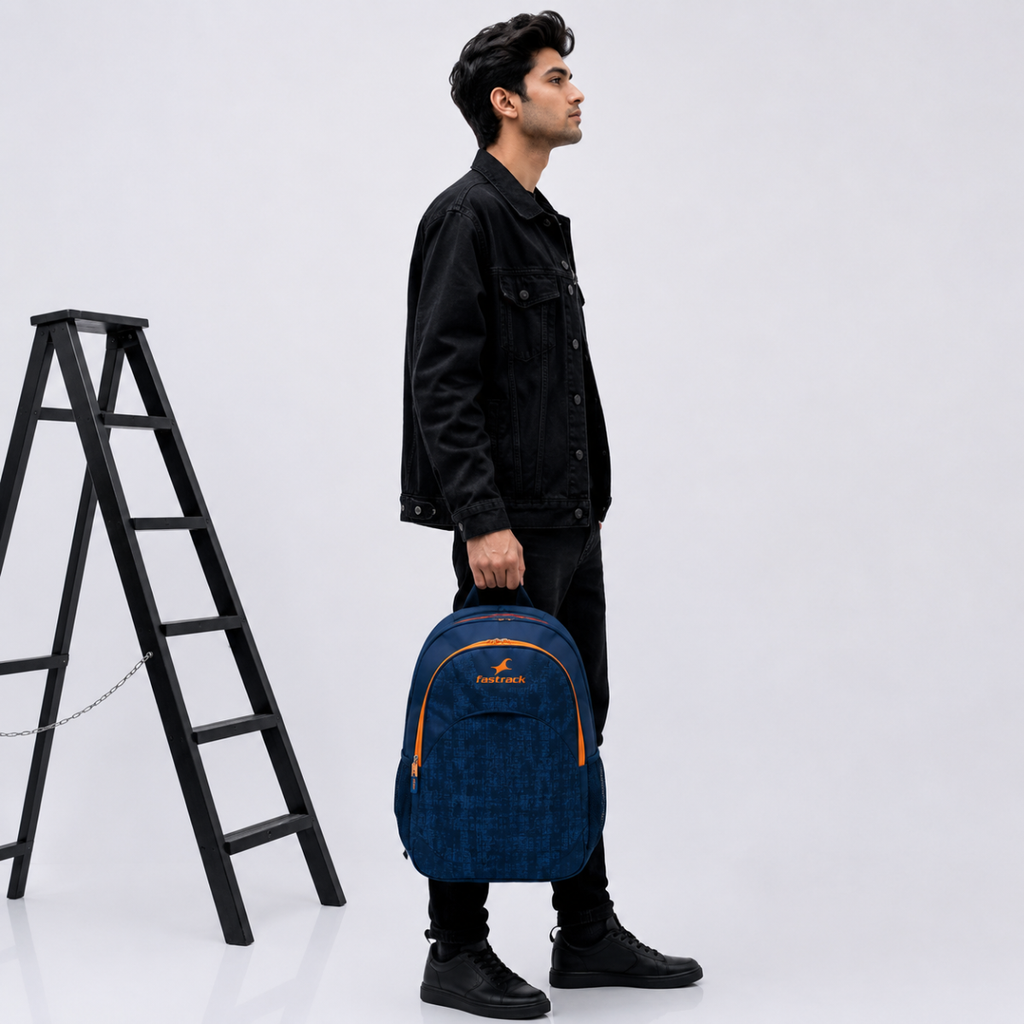 TELGO Multipurpose Navy Blue Backpack for Office, School & Travel