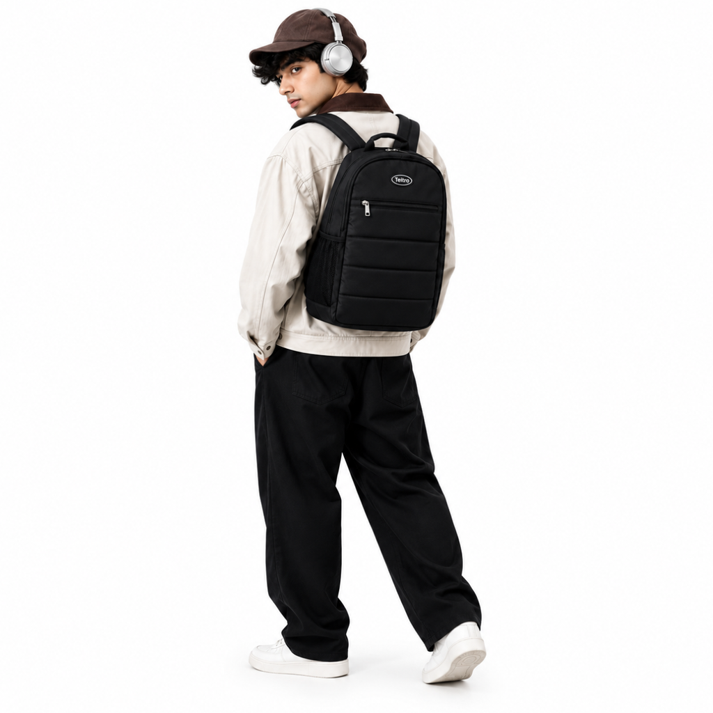Telgo Sleek Black Backpack