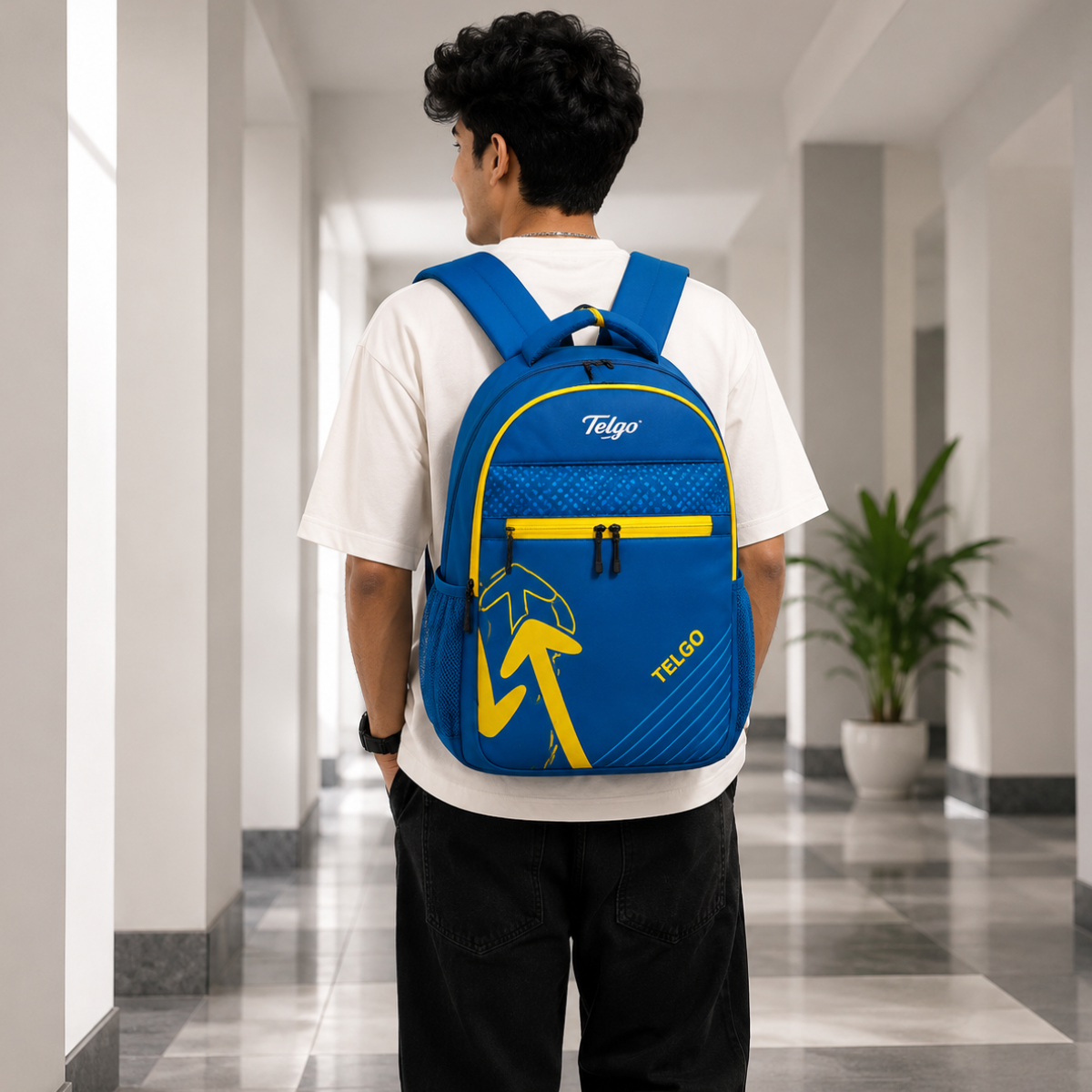 Telgo Blaze Rush Sky Blue Backpack