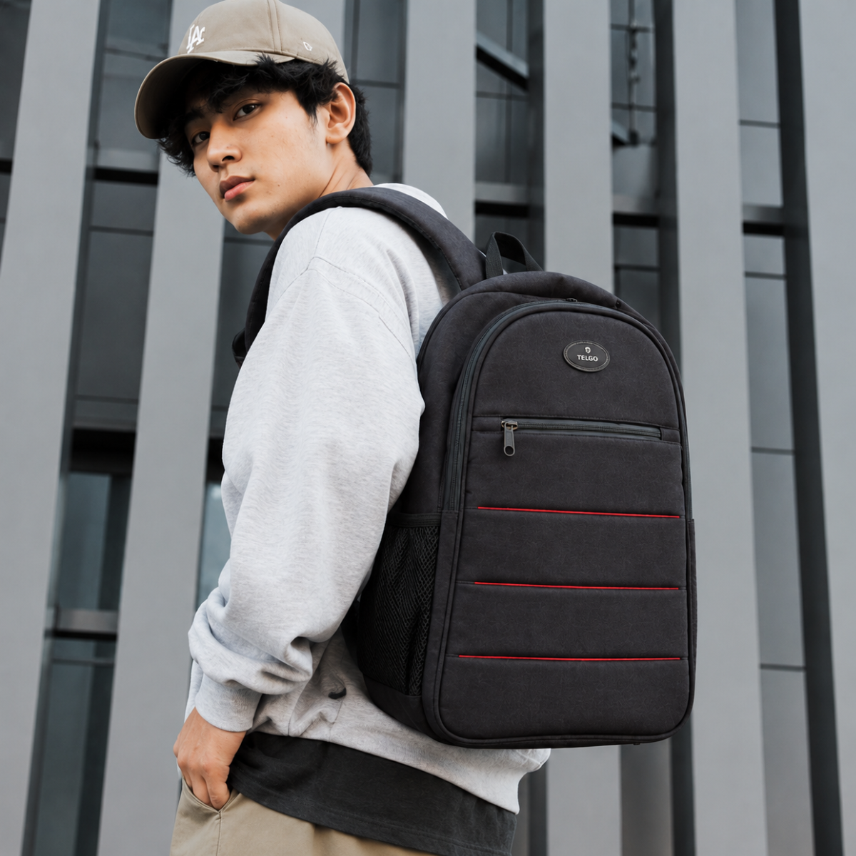 Telgo Sleek Grey Backpack