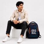 Trendy Telgo Stylish Navy Blue Printed Backpack