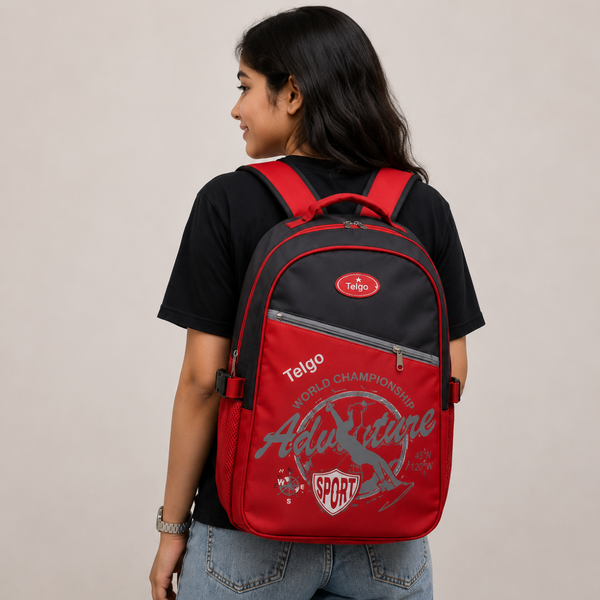 Telgo Adventure Red Sport Backpack for Boys & Girls