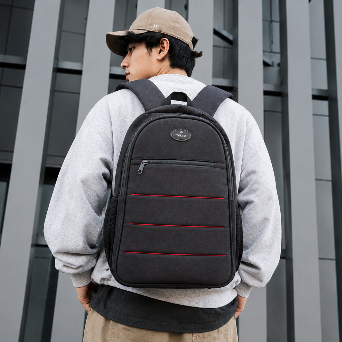 Telgo Sleek Grey Backpack