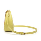 QUILTED LUXE YELLOW CHAIN SHOULDER BAG