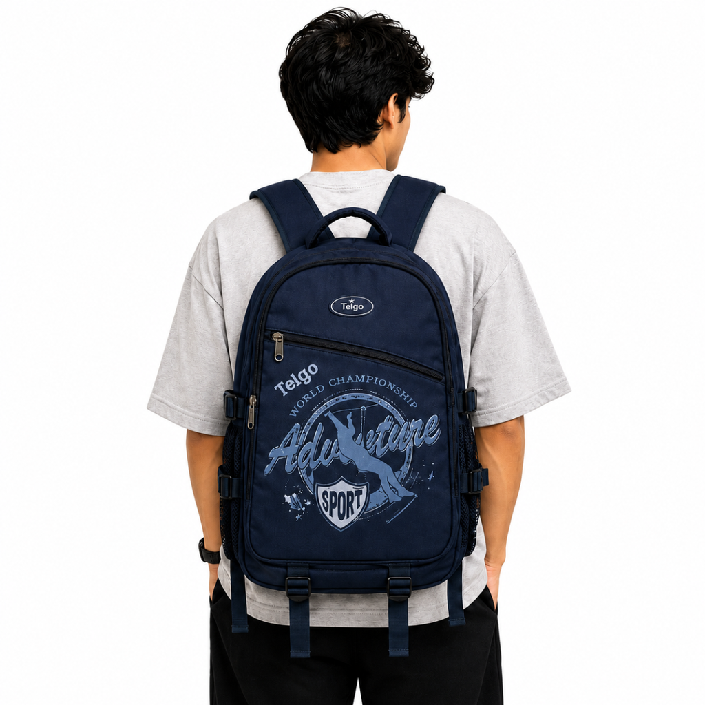 Telgo Adventure Black Sport Backpack for Boys & Girls