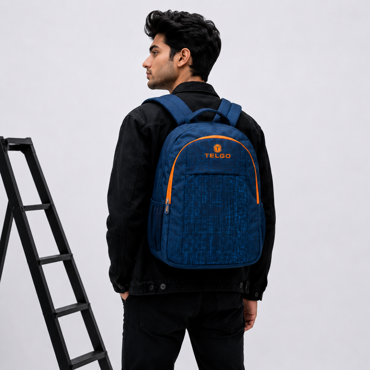 TELGO Multipurpose Navy Blue Backpack for Office, School & Travel