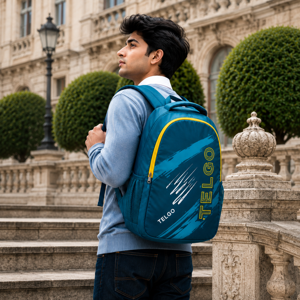 Telgo Sports Design Sky Blue Casual Backpack