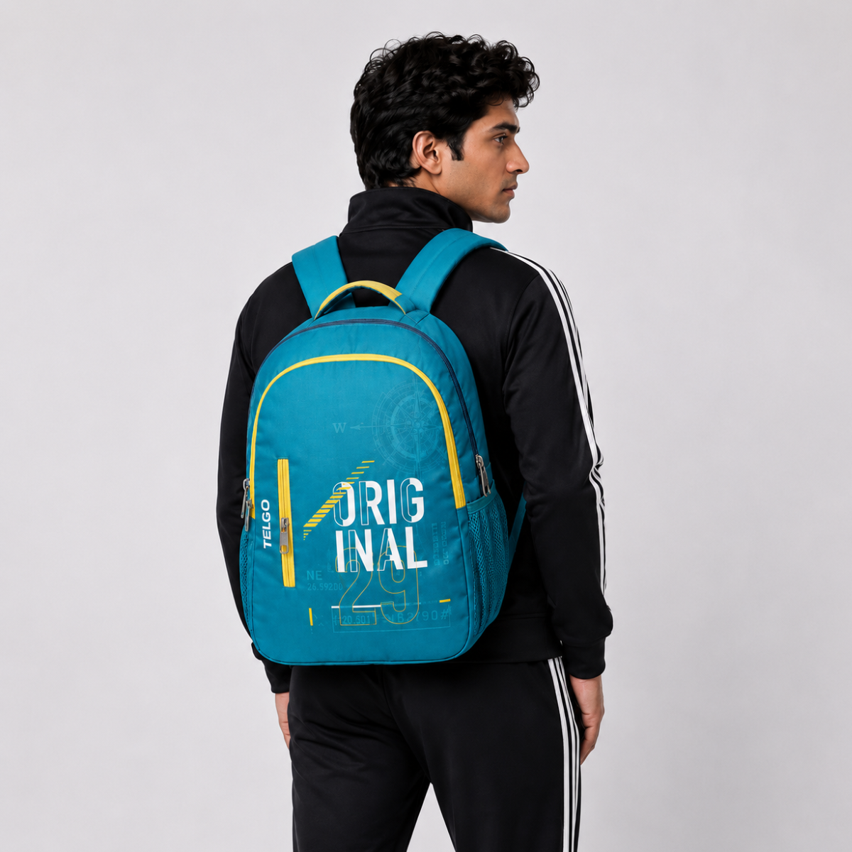 Trendy Telgo Stylish Sky Blue Printed Backpack