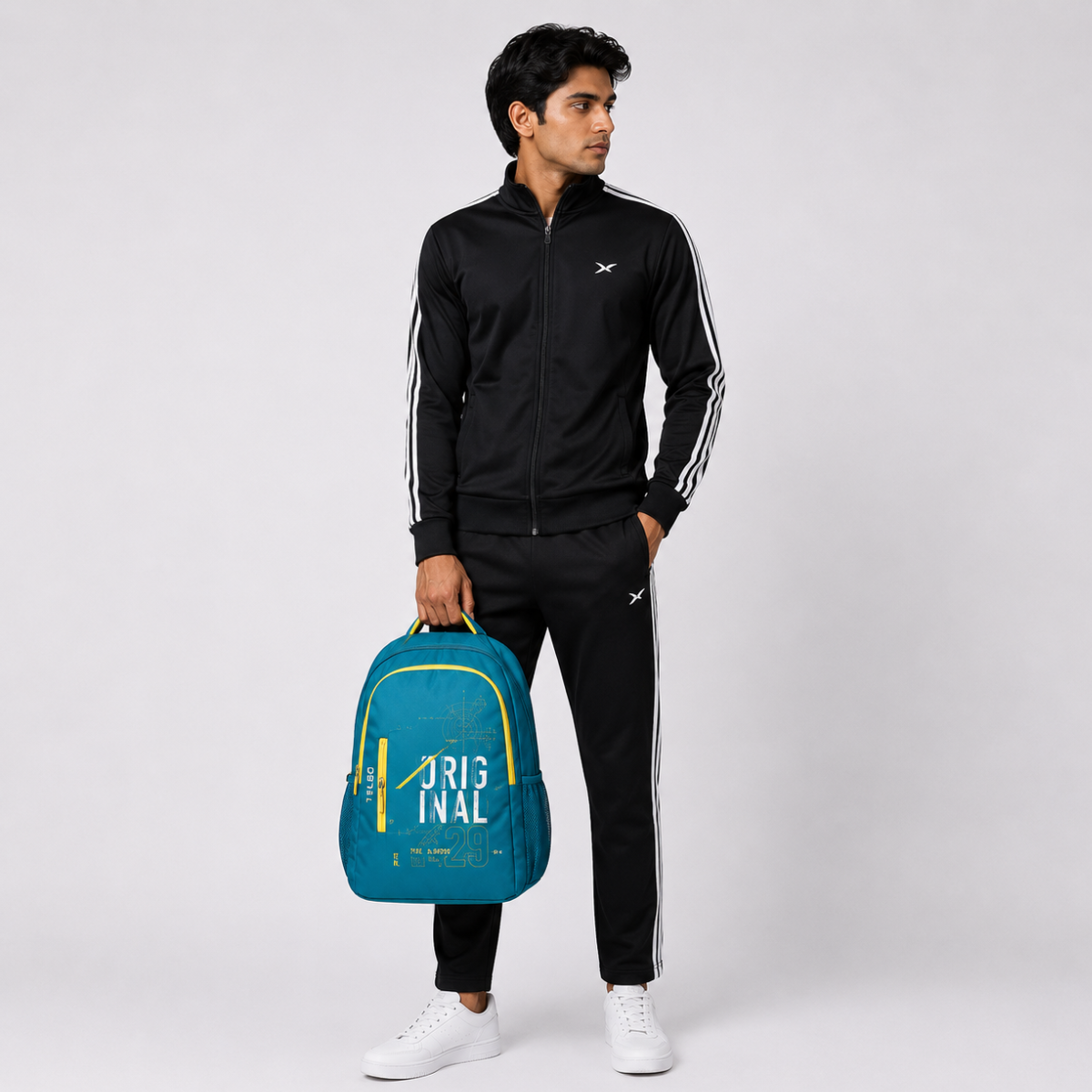 Trendy Telgo Stylish Sky Blue Printed Backpack