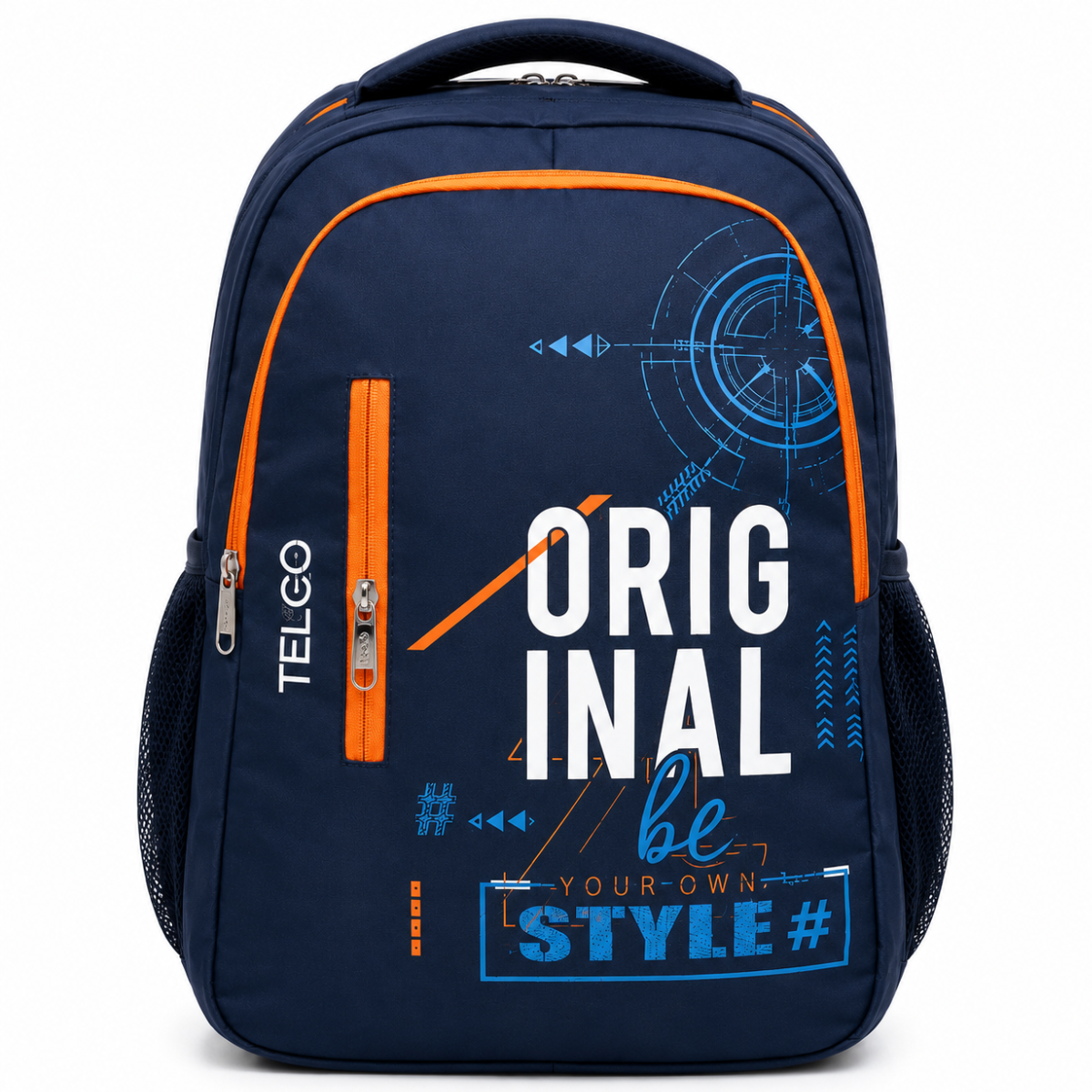 Trendy Telgo Stylish Navy Blue Printed Backpack