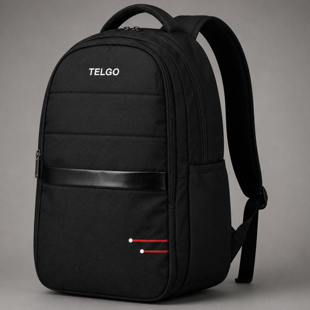 Telgo Stylish Black Backpack for Men & Women