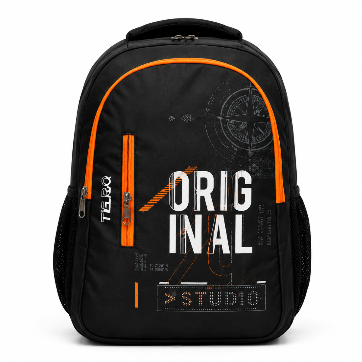 Trendy Telgo Stylish Orange Printed Backpack