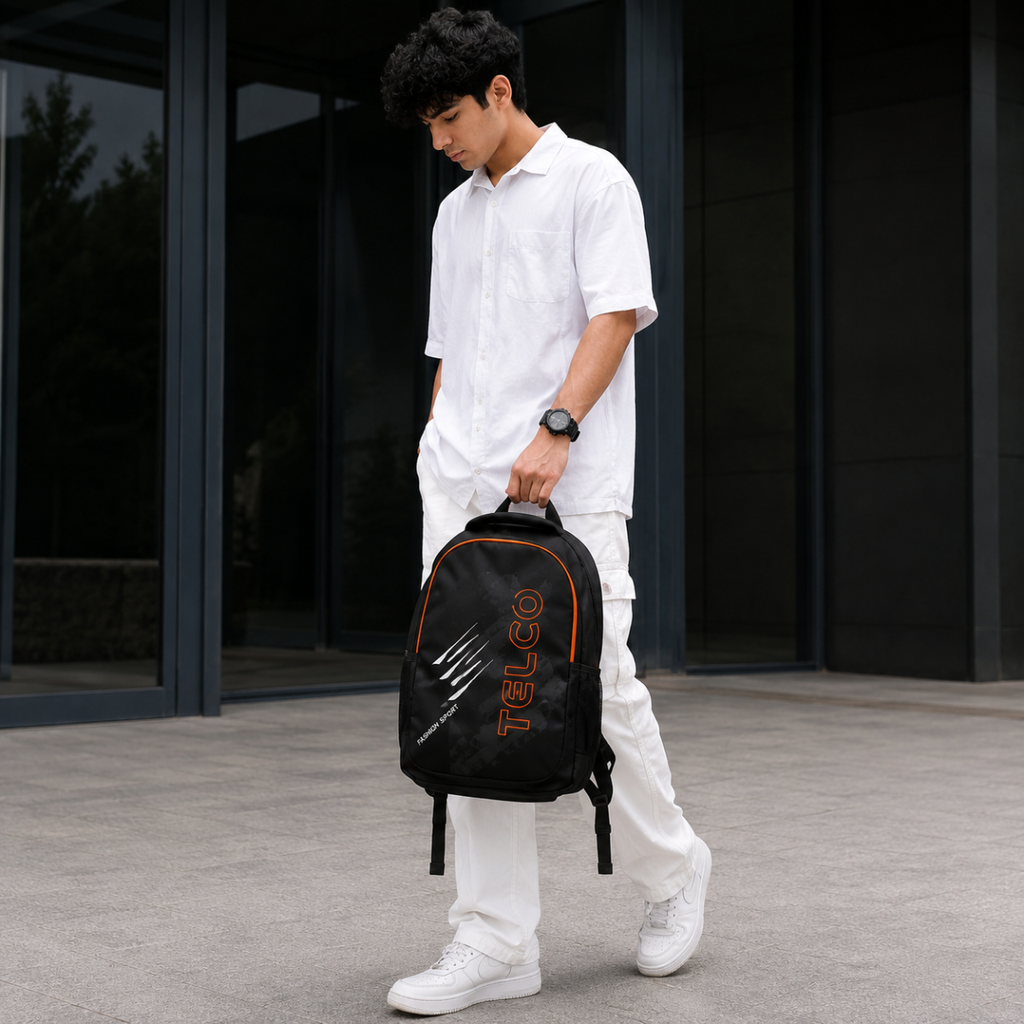 Telgo Sports Design Black Casual Backpack