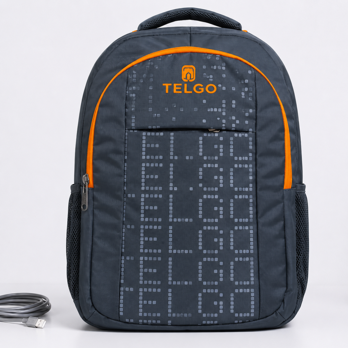 TELGO Multipurpose Grey Backpack for Office, School & Travel