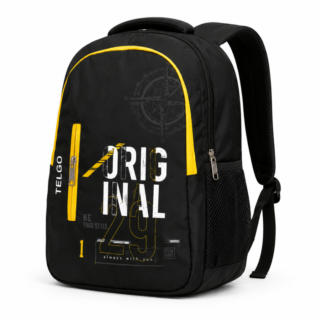 Trendy Telgo Stylish Yellow Printed Backpack