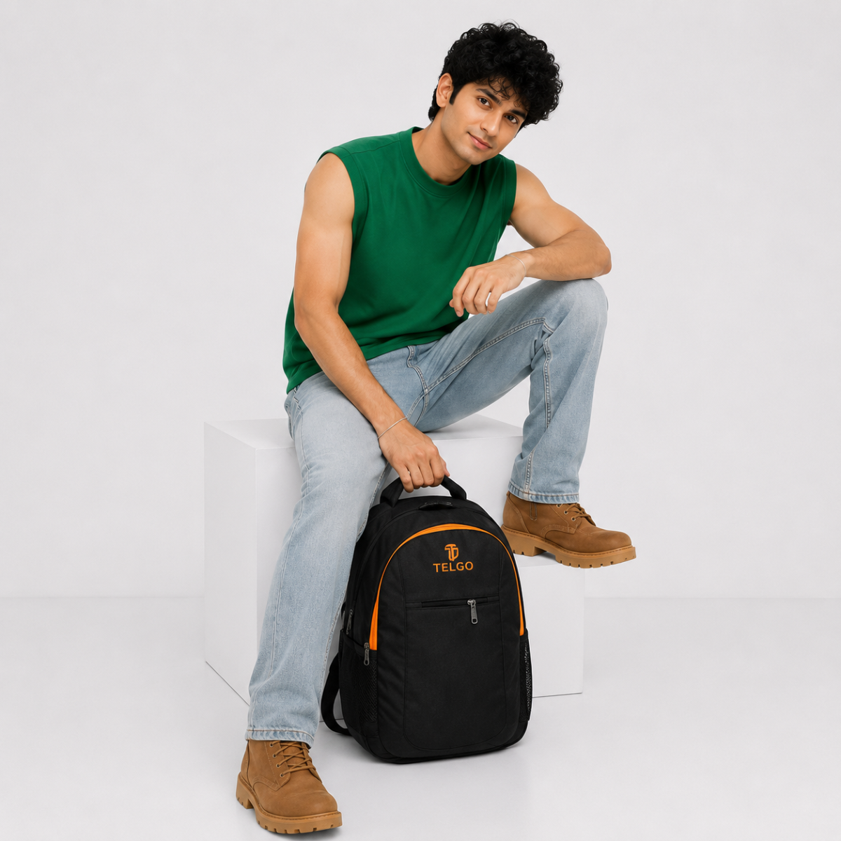 TELGO Multipurpose Black Backpack for Office, School & Travel