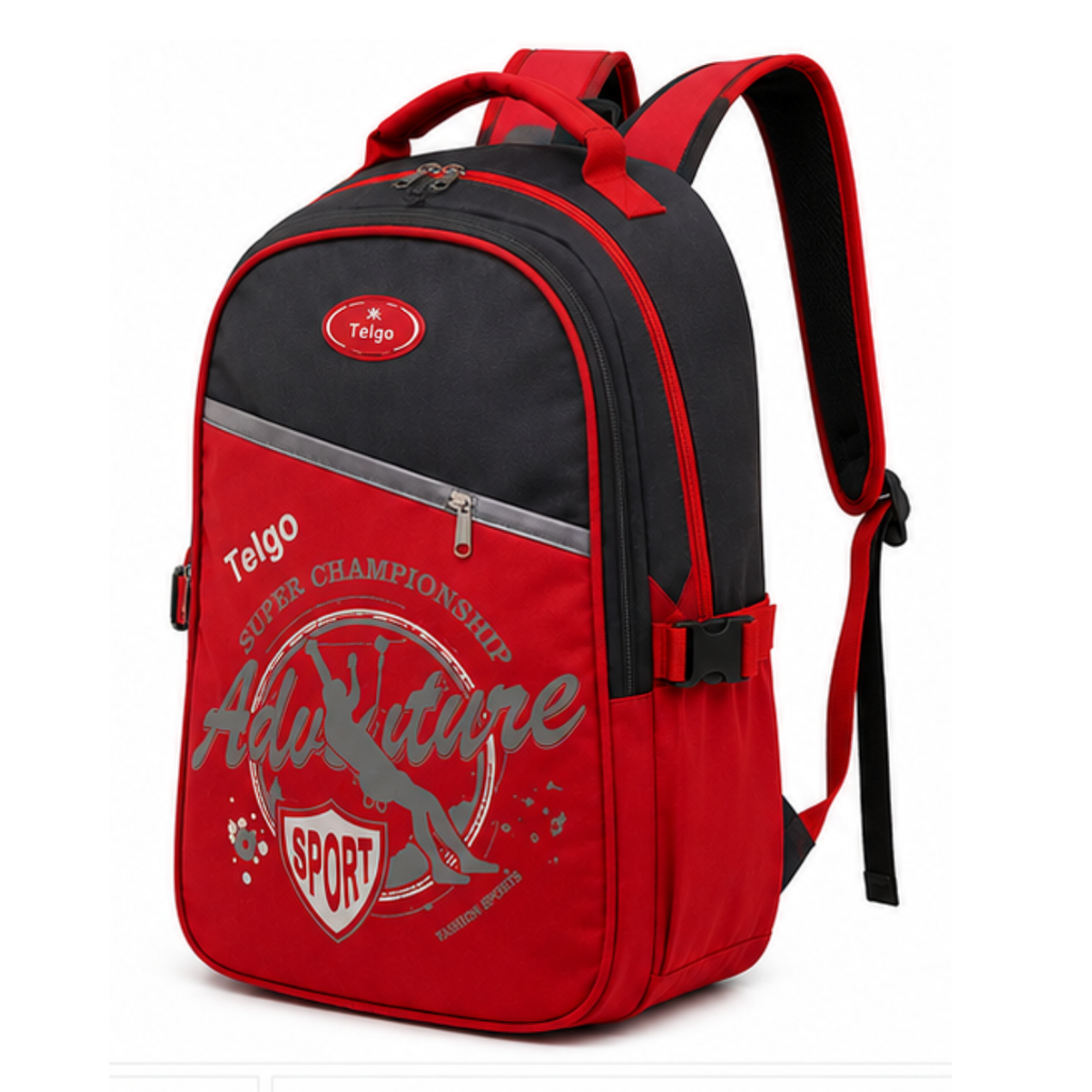Telgo Adventure Red Sport Backpack for Boys & Girls
