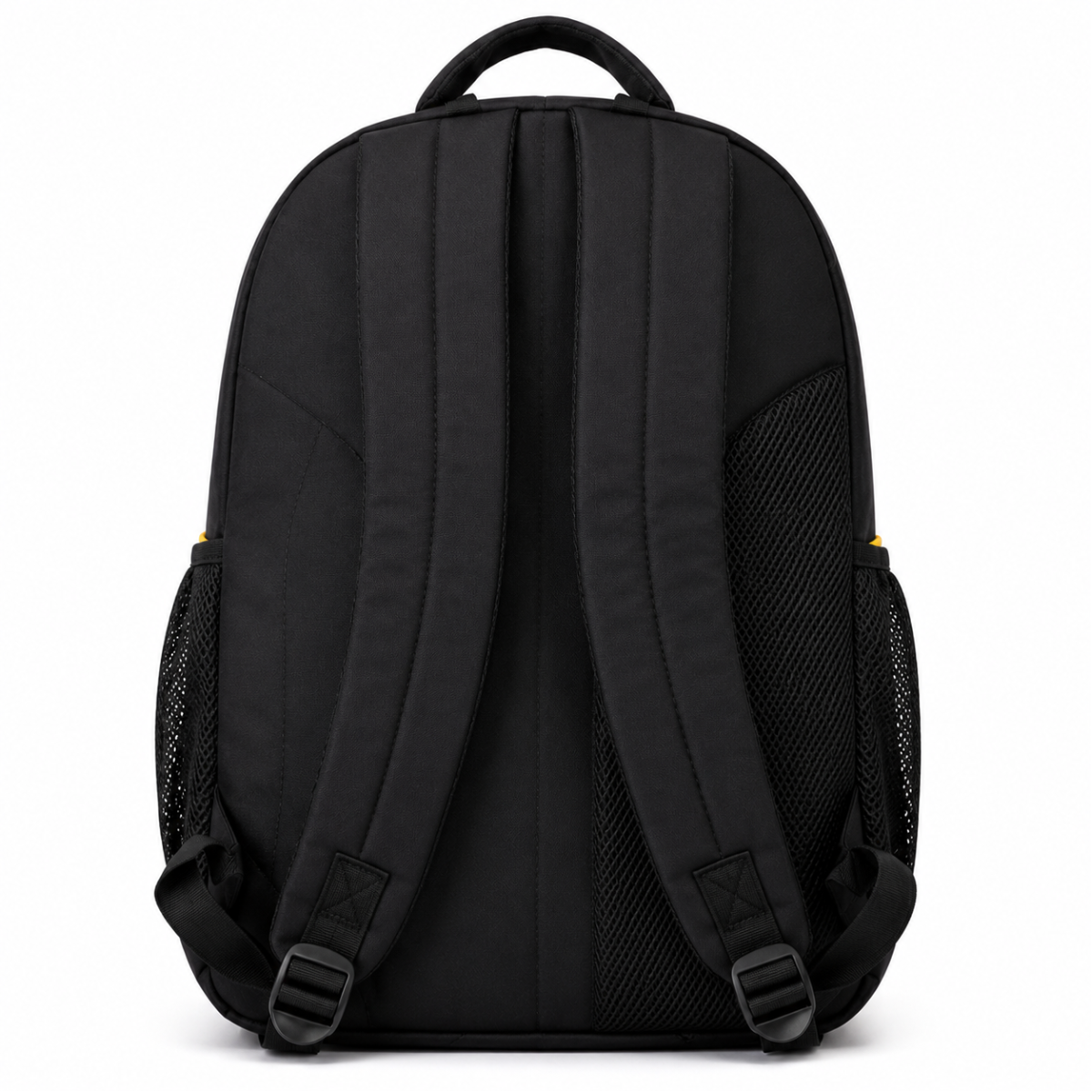Telgo Lightweight Black Backpack with Yellow Accents
