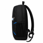Telgo Lightweight Black Backpack with Blue Accents