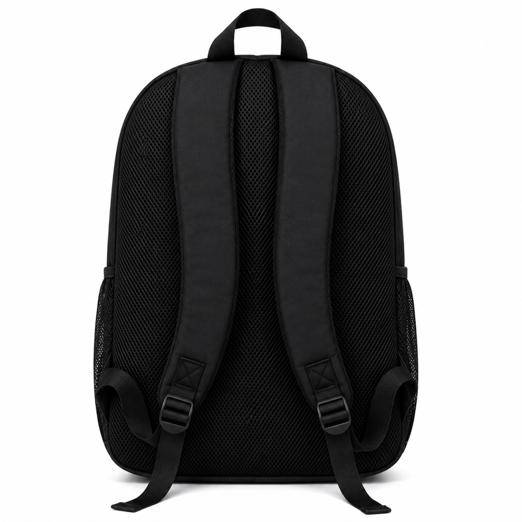 Telgo Lightweight Black Backpack with Blue Accents