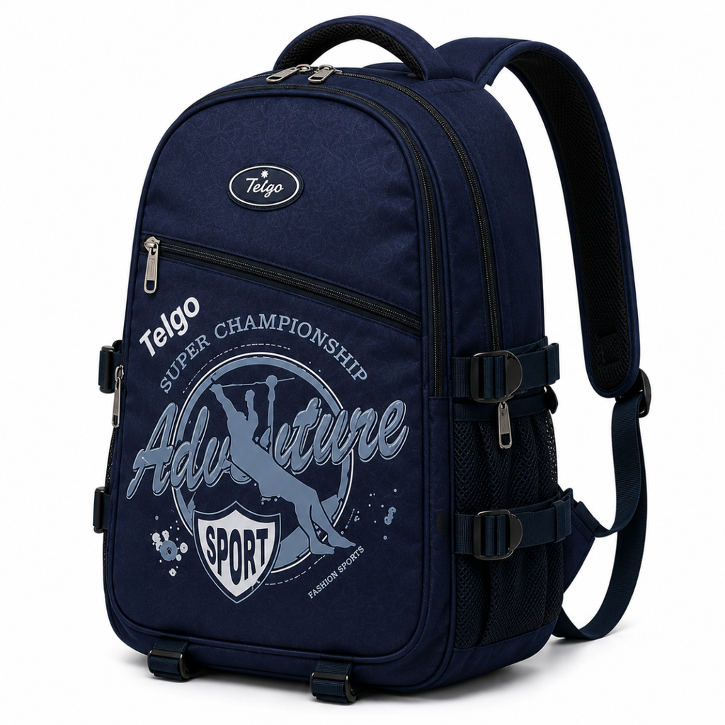 Telgo Adventure Black Sport Backpack for Boys & Girls