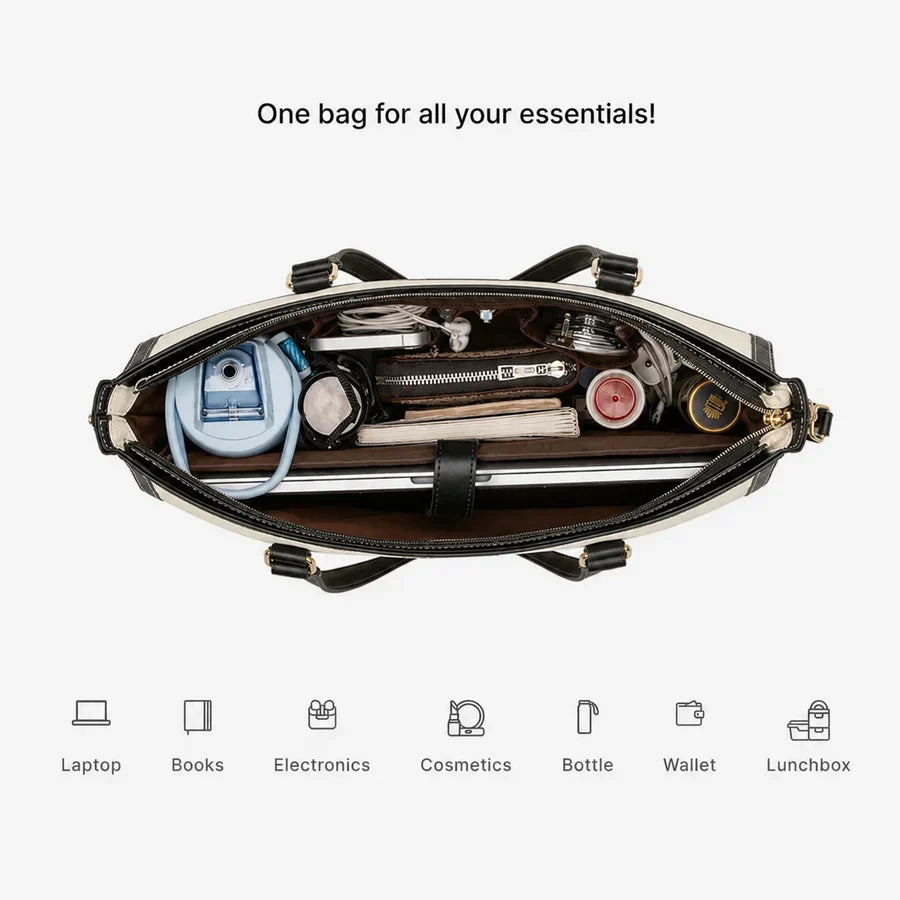 Davina Emporio Black Work Tote Bag